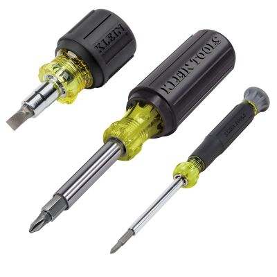 KLE32500SDKIT image(0) - Klein Tools Multi-Bit Screwdriver/Nut Driver Set, 3-Piece