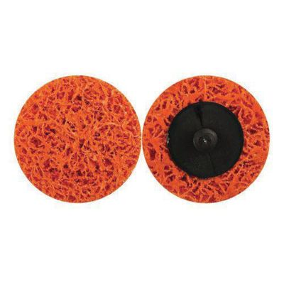 NOR31053 image(0) - Norton Bear-Tex Blaze Rapid Strip 31053 Non-Woven Quick Change Grinding Disc, 3 in Dia, Orange