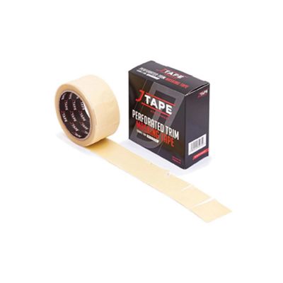 JTA10555010 image(0) - JTAPE Unlimited 1055.5010 Perforated Trim Masking Tape, 10 m L x 50 mm W x 0.265 in THK, Yellow