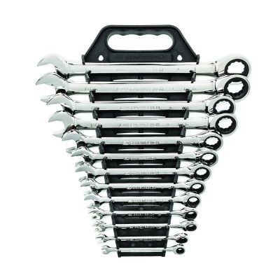 KDT9312 image(1) - GearWrench 13 Piece 72-Tooth 12 Point Ratcheting Combination SAE Wrench Set