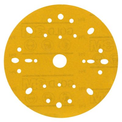 MMM09289 image(0) - 3M  Hookit Gold Abrasive Disc 09289, 500, 6-inch (150mm), Dust-Free