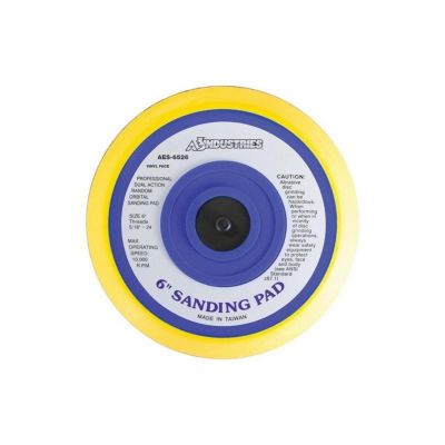 AES6526 image(0) - AES Industries 6526 Pro-Series Tapered Sanding Pad, 6 in Dia, 5/16-24 Arbor, Vinyl Face