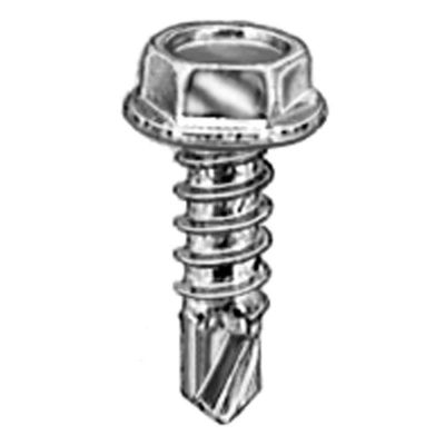 AVC9611 image(0) - AUVECO 9611 Hex Washer Head Teks Point Tapping Screw, #8 Screw x 1/2 in L, Zinc