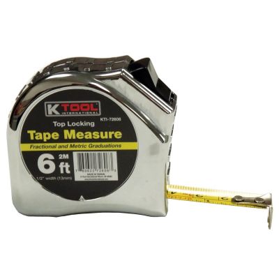 KTI72606 image(1) - K Tool International 1/2" x 6' Tape Measure with SAE and Metric Marking