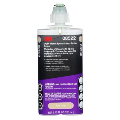 MMM08522 image(0) - 3M OEM Match Epoxy Seam Sealer 08522, Beige, 200 ml Cartridge, 6/Case