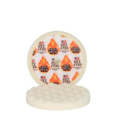 HIT723 image(0) - High Teck Products 723 Compounding Pad, 8 in Dia x 1 in in THK, White, Open Cell Foam