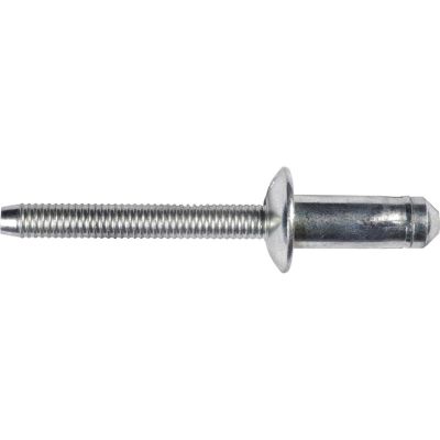 AVC22066 image(0) - AUVECO 22066 Specialty Rivet, 1/4 in Dia x 0.268 to 0.346 in Grip Range, Steel Rivet/Steel Mandrel, Zinc