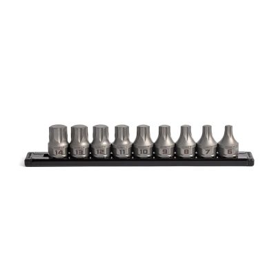 GETDDHBM9S image(0) - GripEdge Tools GripEdge 9-PC RPT 3/8'' Drive Low Profile Metric Hex Dual Action Driver Bit Set