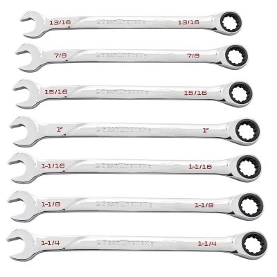 KDT86452 image(0) - GearWrench 7 Piece 120XP Universal Spline XL Ratcheting Combination SAE Wrench Set