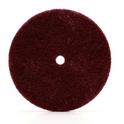 MMM77225 image(1) - 3M Scotch-Brite 77225 Clean and Finish Disc, 6 in Dia, 80 Grit, Hook and Loop, White