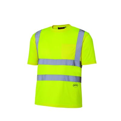 SRWV1054060U-XL image(0) - Pioneer Birdseye Safety T-Shirt  - Color:  Hi-Viz Yellow/Green  - Size: XL