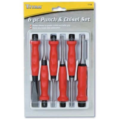 TIT17106 image(0) - Titan 6PC PUNCH CHISEL SET
