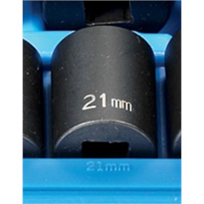 GRE2121M image(0) - Grey Pneumatic 1/2" Drive x 21mm Standard - 12 Point Socket