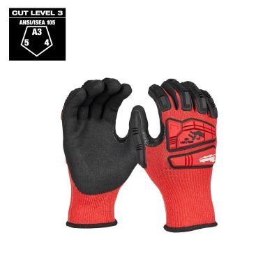 MLW48-73-8131 image(0) - Milwaukee Tool Impact Cut Level 3 Nitrile Dipped Gloves - Medium