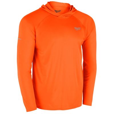 MLWM550A-2X image(0) - Milwaukee Tool WORKSKIN HOODED SHIRT ORANGE 2X