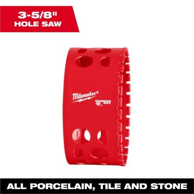 MLW49-56-5681 image(0) - Milwaukee Tool  3-5/8 Inch Diamond Max Hole Saw