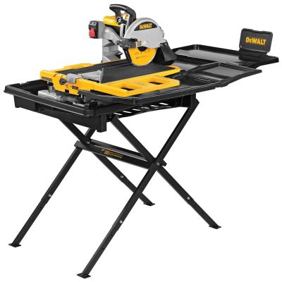 DWTD36000S image(1) - DEWALT Wet Tile Saw with Stand, High Capacity, 10 in.
