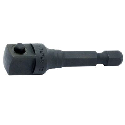 KKN112-50P image(0) - Ko-ken USA 112-50P 1/4 Hex Dr. Adaptor 3/8 Square Length 50mm Pin type