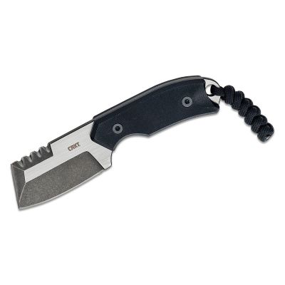CRK4036 image(0) - CRKT (Columbia River Knife) Razel Compact D2 Stonewash Plain Blade Fixed Blade Knife with Sheath G10 Handle - Silver