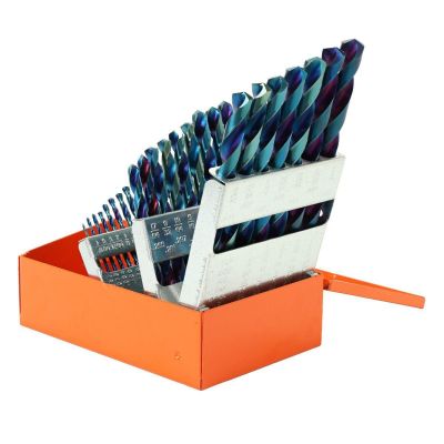 KNK29KK15DB image(0) - KnKut 29 Piece Drill Buddy Steel Blue Jobber Length Drill Bit Set 1/16" - 1/2" by 64ths