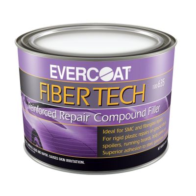 FIB635 image(0) - Fibre glass Evercoat FIBER TECH 100635 Reinforced Repair Compound Filler, 0.5 gal Pouch, Magenta, Heavy Paste