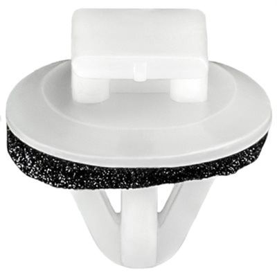 AVC15695 image(0) - AUVECO 15695 Molding Clip, 15 mm Dia Head x 9 mm L Stem x 8 mm Hole, Nylon, White