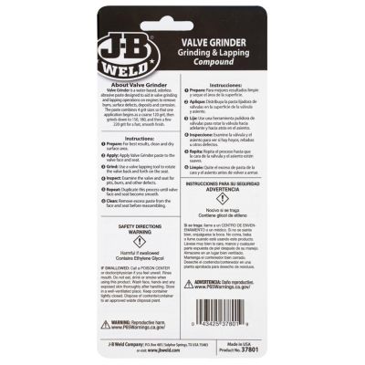 JBW37801 image(1) - J B Weld J-B Weld 37801 Valve Grinding Compound Carded 1.5 oz.