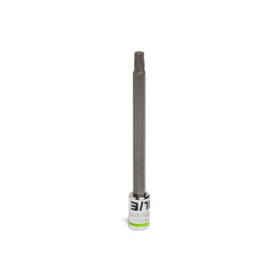 GETHAS18L image(0) - Grip Edge Tools 3/16" 1/4" Dr Long RPT Hex bit socket