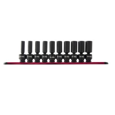 SUN3660 image(0) - SUNEX 3/8" Drive 10 Piece Metric Deep Universal Impact S
