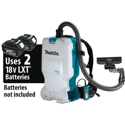 MAKXCV17Z image(0) - Makita 18V X2 (36V) LXT Lith-Ion Brushless Cordless 1.6 Gallon HEPA Filter Backpack Dry Vacuum (Tool Only)