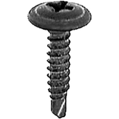 AVC17650 image(0) - AUVECO 17650 Phillips Round Washer Head Teks Point Tapping Screw, #8 Screw x 3/4 in L, Phosphate