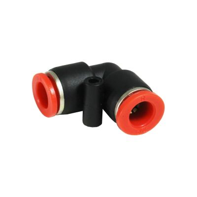 SRRK570 image(0) - S.U.R.&R. 5/16" & 8mm Push to Connect Nylon Fuel Line Union, 90 deg.