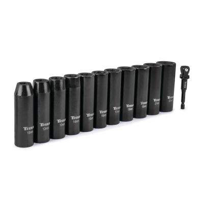 TIT42401 image(0) - Titan 12 Piece 1/2 Inch Drive 6 Point Metric Deep Impact Socket Set