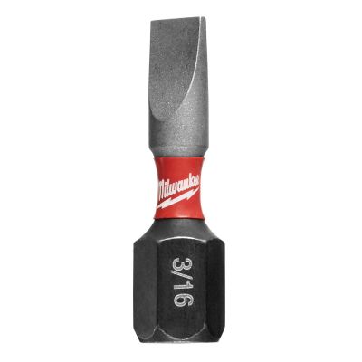 MLW48-32-4117 image(0) - Milwaukee Tool Shockwave Impact Slotted 3/16" Insert Bits (25PK)