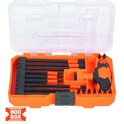 KLE33804 image(0) - Klein Tools ProFlex Impact-Rated Interchangeable Ratcheting T-Handle Set, 23-Piece