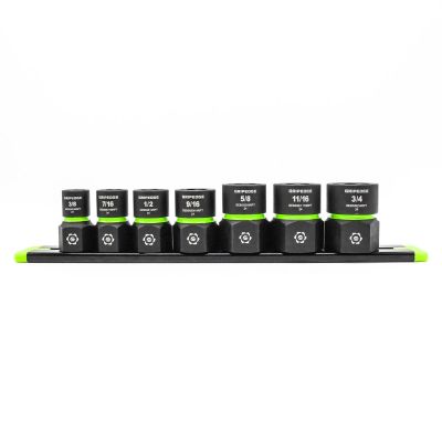 GETGE7BSSESRPT image(1) - Grip Edge Tools 7-PC 3/8" Drive SAE RPT Socket Extractor Set (Standard Length)