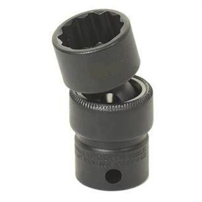 GRE1113UM image(0) - Grey Pneumatic 3/8" Drive x 13mm Standard Universal- 12 Point Socket - Black