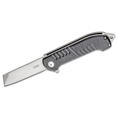 CRK4031 image(0) - CRKT (Columbia River Knife) Razel GT 8Cr13MoV Satin Plain Blade Assisted Folding Knife with Liner Lock Aluminum Handle - Black