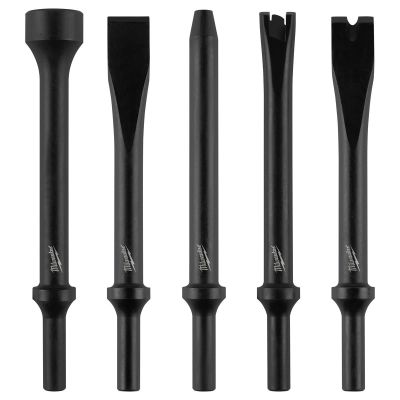 MLW49-16-3776 image(0) - Milwaukee Tool 5 Piece Hammer Chisel Bit Set