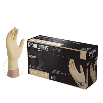 AMXILHD42100 image(0) - Gloveworks S HD P/F Textured Latex Gloves