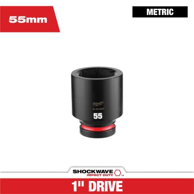 MLW49-66-6639 image(0) - Milwaukee Tool SHOCKWAVE&trade; Impact Duty 1" Drive 55MM Deep 6 Point Socket
