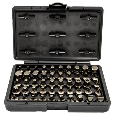 VIMIMPACT50 image(0) - VIM Tools Impact Master Set, 50 Piece, Half Cut TORX, Hex, Flat, Philips, & XZN Drivers, 3/8 Inch Square Drive