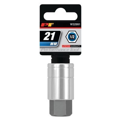 WLMW32991 image(1) - Wilmar Corp. / Performance Tool 1/2" Drive 21mm Hex Bit Socket