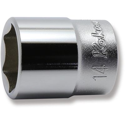 KKN2400M-14 image(0) - Ko-ken USA 2400M-14 1/4 Sq. Dr. Socket 14mm 6 point Length 24mm