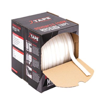 JTA10112050 image(0) - JTAPE Unlimited 1011.2050 Advanced Foam Masking Tape, 50 m L x 20 mm W x 9 mm THK, White