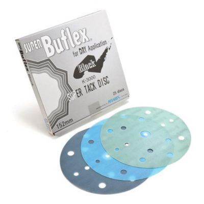 EAG1931562 image(0) - Eagle Abrasives, Inc. KOVAX Super Buflex 193-1562 Buflex Disc, 6 in, 15 Holes, 2500 Grit, Super-Tack Attachment, Blue