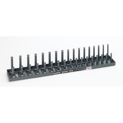 HNE1202 image(0) - Hansen Global 1/2 Inch Metric 2 Row Regular/Deep Socket Holder Tray - Grey
