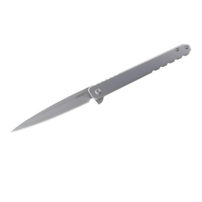 COS30855 image(0) - COAST Products LX530 1919 Founders Series Origin Assisted Open Titanium Nitride Coated 9Cr18Mov Drop Point Blade with Frame Lock Folding Pocket Knife - Silver