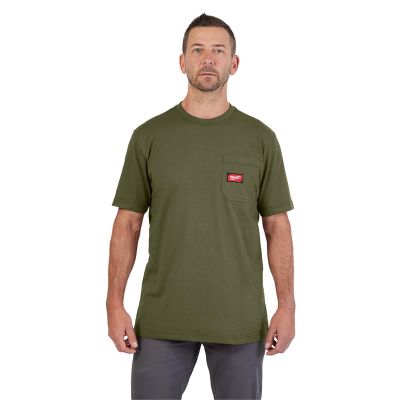 MLW605GN-3X image(0) - Milwaukee Tool GRIDIRON Pocket T-Shirt - Short Sleeve Green 3X