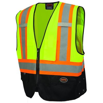 SRWV1020161U-LXL image(0) - Pioneer Safety Vest  - Color:  Hi-Vis Yellow/Green/Black  - Size: L/XL